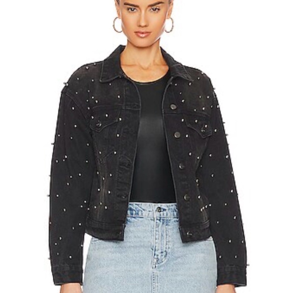 superdown Black Studded Jean Jacket - image 2